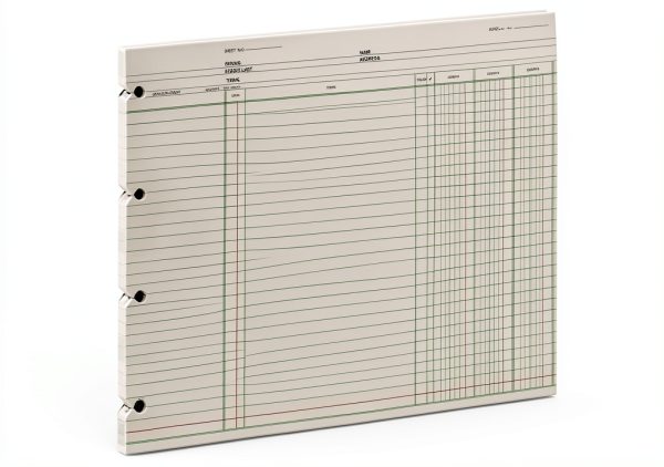Wilson Jones Ledger Sheets - 100/Pack, Contrasting Rulings,-0