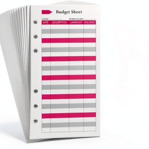 Ndsox Budgeting Sheets Pink A6 Paper-0
