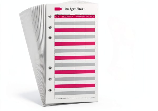 Ndsox Budgeting Sheets Pink A6 Paper-0