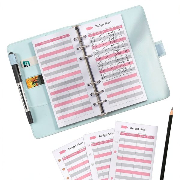 Ndsox Budgeting Sheets Pink A6 Paper-4