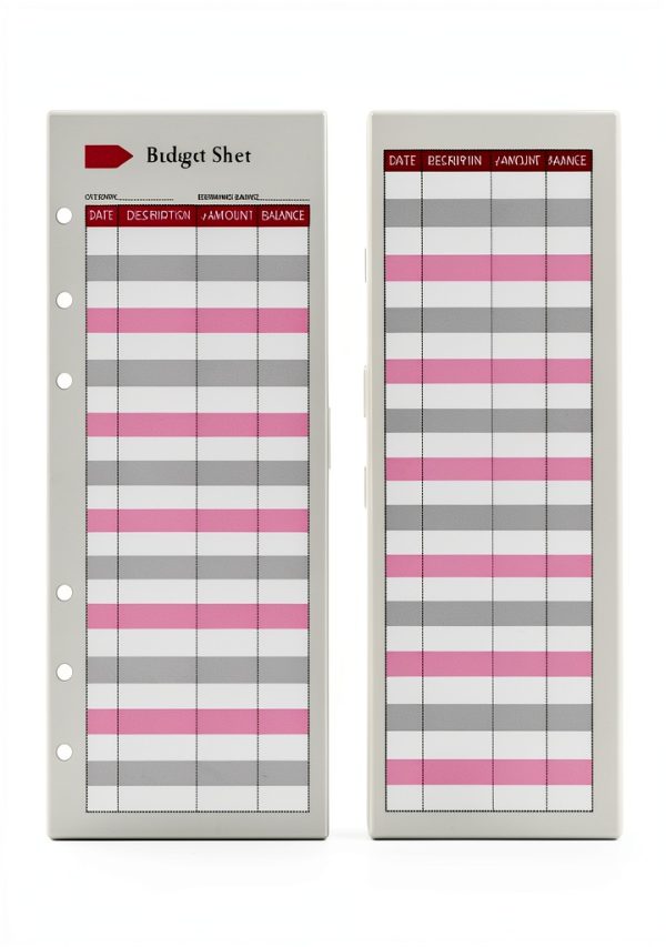 Ndsox Budgeting Sheets Pink A6 Paper-1