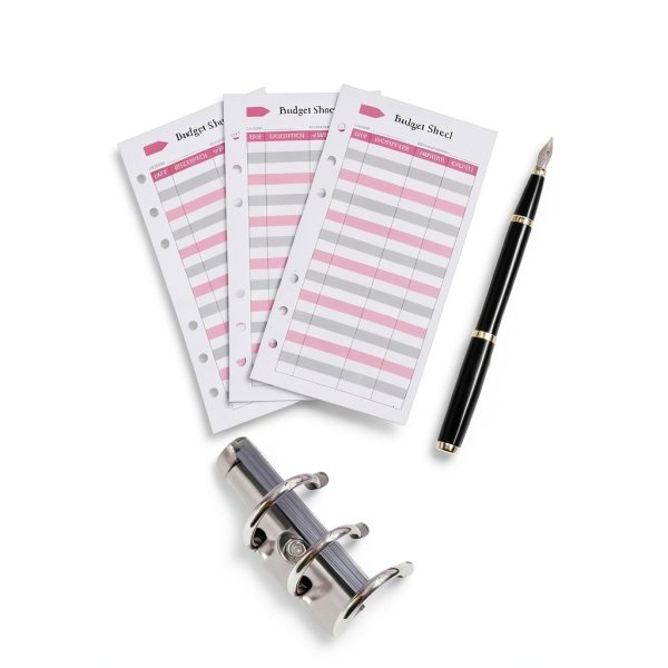 Ndsox Budgeting Sheets Pink A6 Paper-2