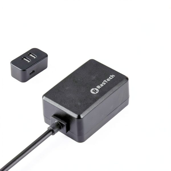 R∞RasTech 27W GaN USB-C Power Supply for Raspberry Pi 5 Black 1.3M-6