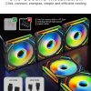 AsiaHorse PC Case Fan Reverse Blade 12V 2000RPM-6