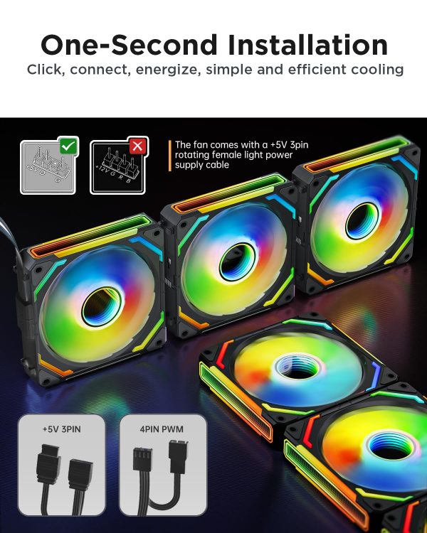AsiaHorse PC Case Fan Reverse Blade 12V 2000RPM-6