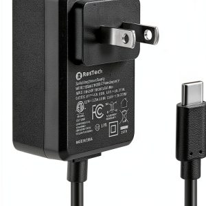 R∞RasTech 27W GaN USB-C Power Supply for Raspberry Pi 5 Black 1.3M-0