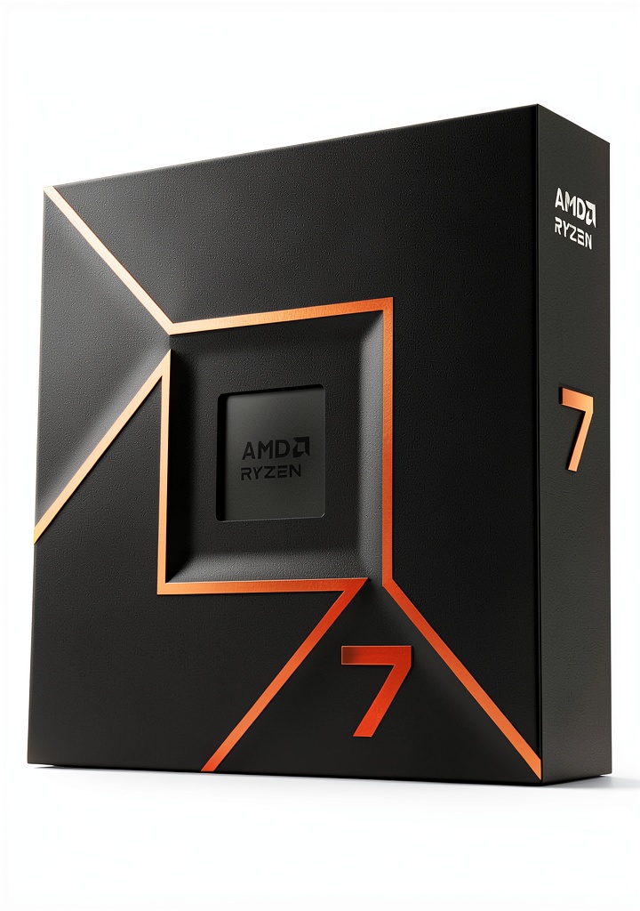 AMD Ryzen 7 9700X installed on a gaming motherboard
