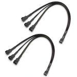 Cable Matters 4 Pin PWM Fan Splitter Cable 2 Pack Black 12 Inch-0