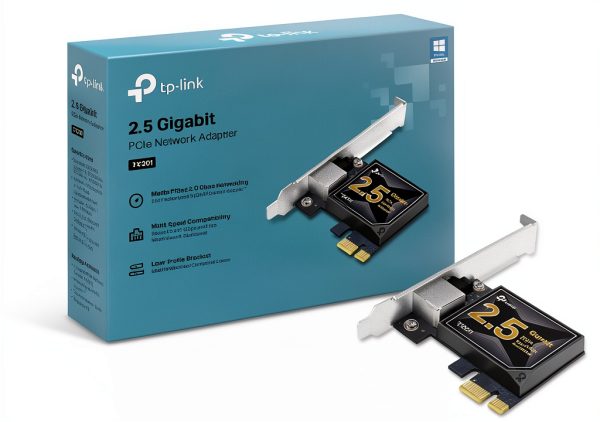 TP-Link 2.5Gbps PCIe Network Card TX201 Black Low-Profile Adapter-0