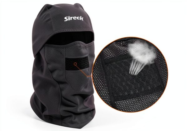 SIR-BAL-001 Water Resistant Windproof Unisex Balaclava Face Mask Black-4