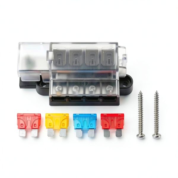 4 Circuit Fuse Block for ST Blade #5045 with Cover Fudoray Marine-2