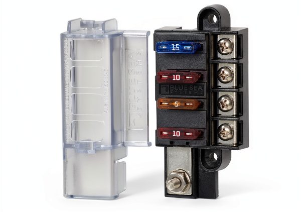 Blue Sea 5045 ATC Compact Fuse Block by K-Four Switches, 4-Circuit-1