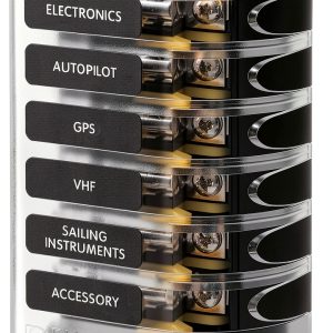 Blue Sea Systems 5018 ST Glass Fuse Block 6-Circuit Panel Mount-0