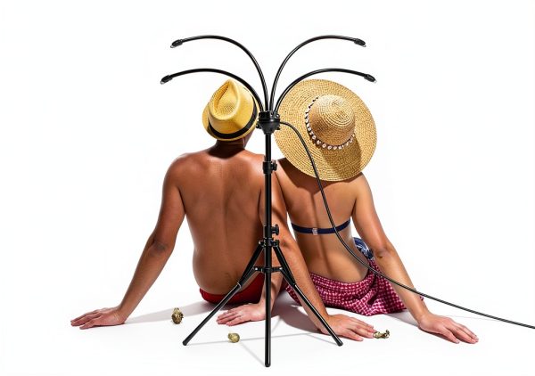 Anti-Tip Standing Misters for Outside Patio, 26.24FT Misting Cooling-1