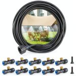 HIRALIY DIY Misting System for Outdoor Patio, 32.8FT Hose with 10-0