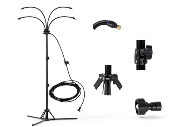 Anti-Tip Standing Misters for Outside Patio, 26.24FT Misting Cooling-4