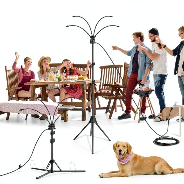 Anti-Tip Standing Misters for Outside Patio, 26.24FT Misting Cooling-2