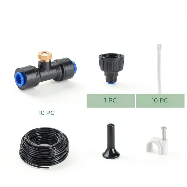 HIRALIY DIY Misting System for Outdoor Patio, 32.8FT Hose with 10-5